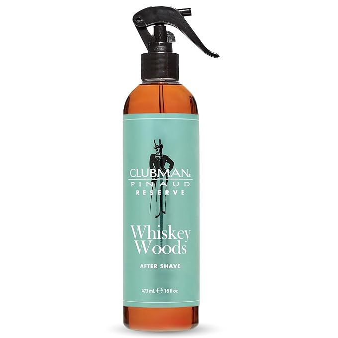 Clubman Reserve Whiskey Woods After Shave Spray - Aftershave for Men, Long-Lasting Fragrance, 16 fl oz