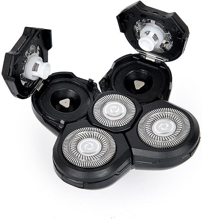 3-Pack Replacement Shaver Heads for Bald Men, Compatible with Freebird Electric Shaver for Smooth Comfortable Shave - 5 Blades Refills for Bald Head Maintenance