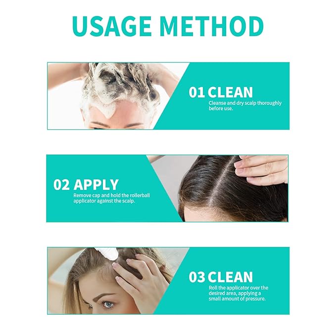18ml Hair Regrowth Roll-On Serum Scalp care for thinning hair and hair loss concerns Natural ingredient formula - Hair regeneration - Density enhancement - Suitable for both men and women