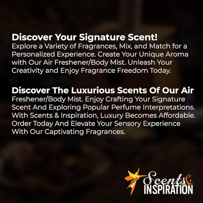 Scents & Inspiration Frankincense & Myrrh Air Freshener/Body Mist Unisex Fragrances | Travel Size | 4 Fl. Oz