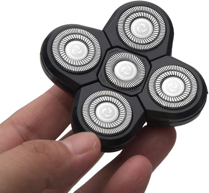5 Head Shaver Heads, 2PCS Shaver Blade Heads Shaver Replacement for Electric Razor Shaving Bald Tool, Head and Face Electric Razor Shaver Head, Not Fit for Remington Razors