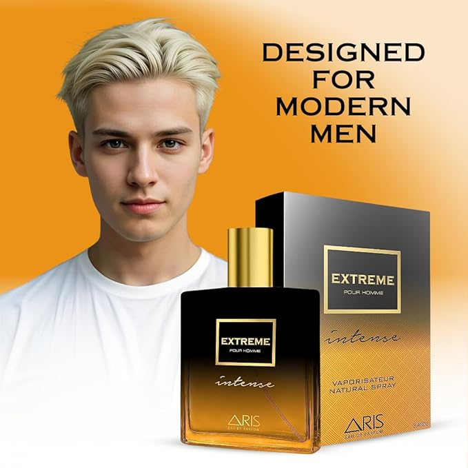 ARIS Extreme Intense Eau de Parfum for Men – Long-Lasting Woody Citrus Fragrance – 100ml Cologne Spray for Daily or Evening Wear – Comes with Extra 15ml Sample (Random Scent Included)