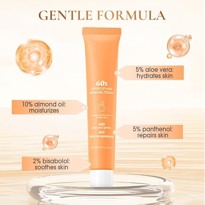 Hair Removal Cream for Women,2025 New Gentle Facial Hair Removal Cream With Scraper, Painless Hairs Removers for Body Face Lips (1)
