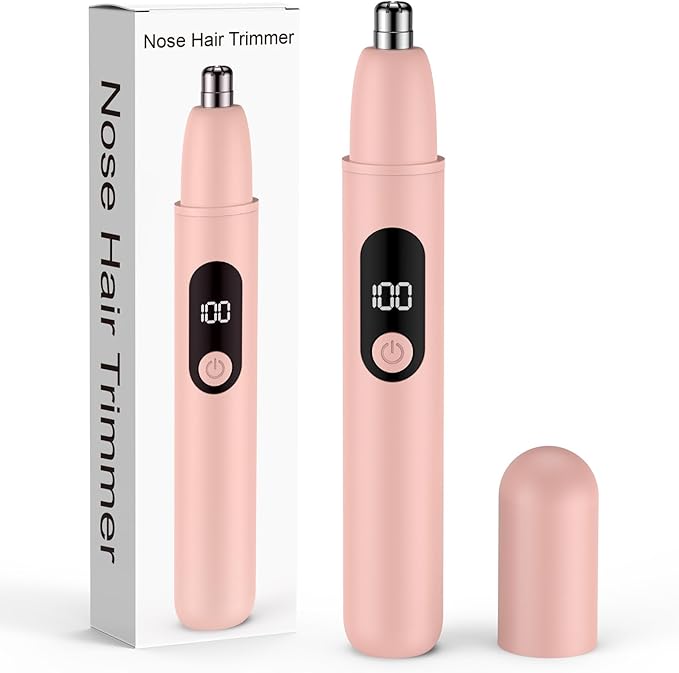Nose Hair Trimmer Rechargeable Cordless Painless Ear and Eyebrow Trimming Tool-Dual Edge Easy Cleansing for Man Woman