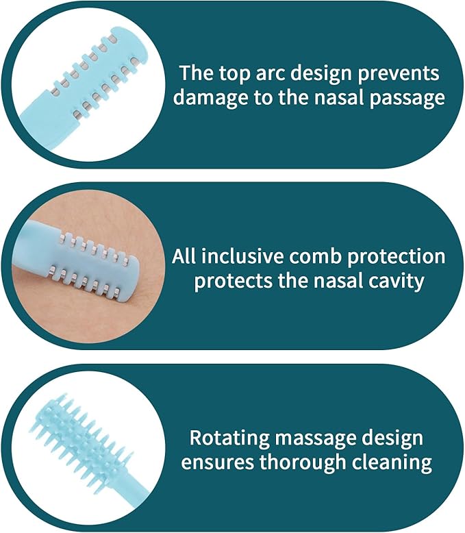 5Pcs 2-in-1 Nasal Hair Cutter, Nasal Hair Cutter for Women Men, Double Sided Nose Hair Cutter, 360° Rotating Manual Nostril Hair Removal Tool Nose Hair Trimmer, Travel Essentials, Colorful