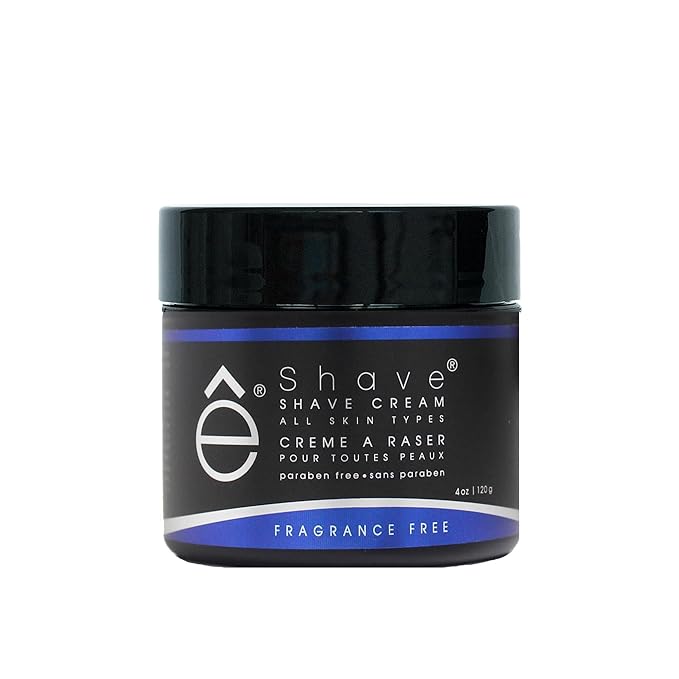 eShave Shaving Cream for Men, Fragrance Free, prevents shaving irritation and razor burn, generates a rich lather for a soft, silky, Smoothest Shave