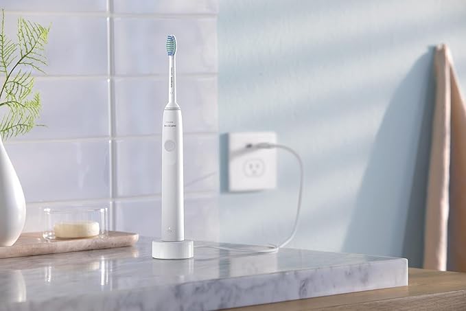 Philips Sonicare HX3411/05 Electric Toothbrush DailyClean 1100 with QuadPacer & Smartimer - (Mint Blue)