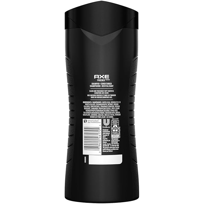 AXE Phoenix Men's 2-in-1 Shampoo & Conditioner 2-Pack, Crushed Mint & Rosemary Scent, 16 Fl Oz Ea