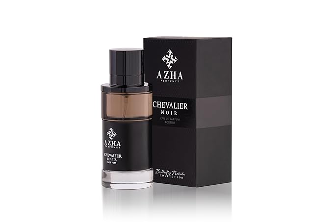 Chevalier Noir Eau de Parfum for Men, Leather Incense Fragrance Spray with Mandarin, Suede & Incense, Premium Long Lasting Men's Cologne, Butterfly Nebula Collection, 3.4 Fl Oz