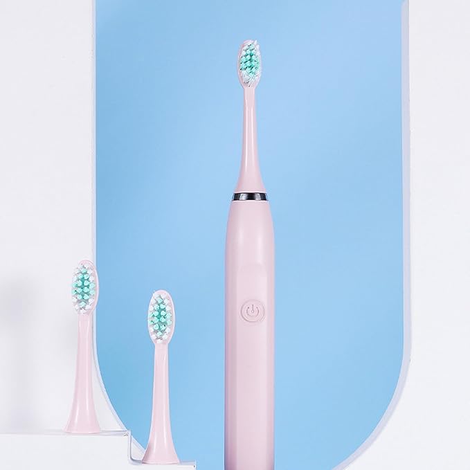180 Days Battery Life Electric Toothbrush USB Rechargeable Travel with 3 Brush Heads Powered Ultrasonics Electric Toothbrush