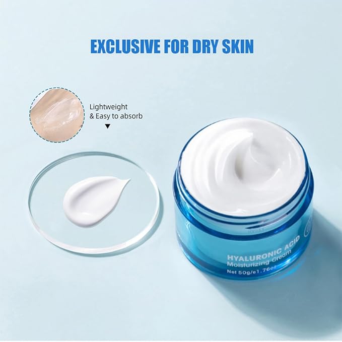 Hyaluronic Acid Face Night Cream & Moisturizer - Deep Hydration for Dry Skin, 1.76 oz (Cream, 1pc)