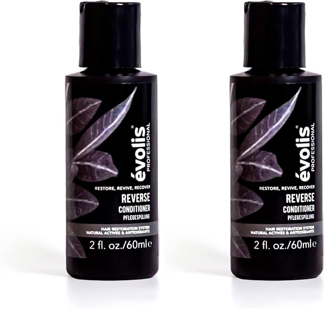 évolis REVERSE Conditioner - Stimulating Conditioner for Weak, Thinning Hair - Fortifying Keratin Protein Conditioner for Hair Growth - Color-Safe Sulfate Free Conditioner (Pack of 2)