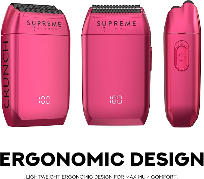 Supreme Trimmer Crunch STF602 – Waterproof Double Foil Shaver for Men | 150 Min Runtime, Wet/Dry Cordless & Corded Electric Razor | Hypoallergenic Foils for Face, Head & Stubble