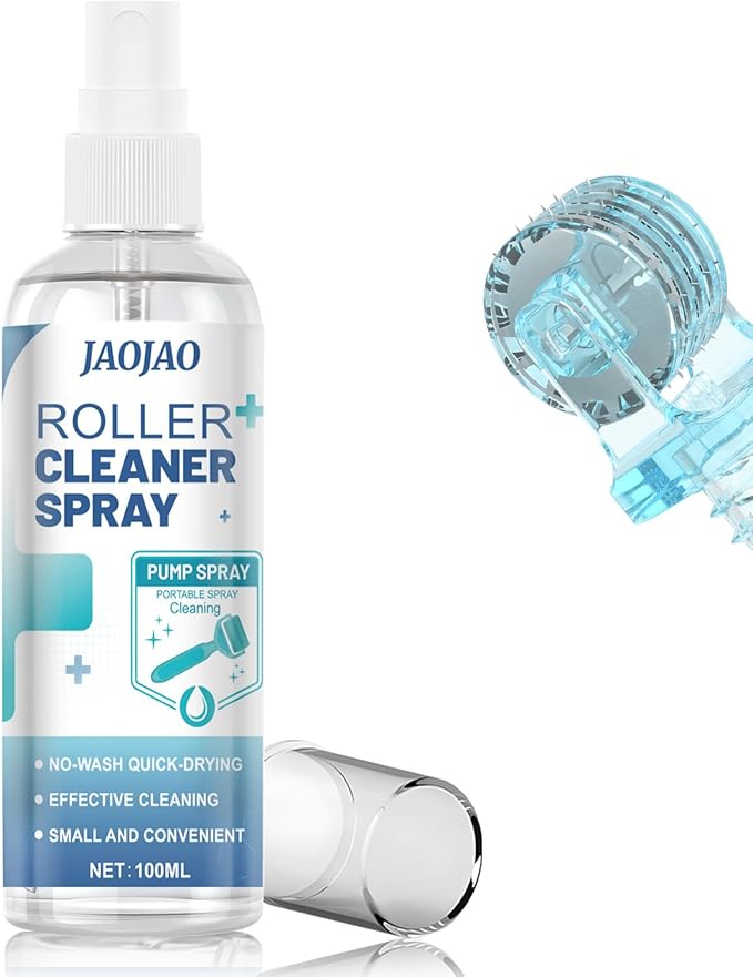 JAOJAO Roller Cleaner Spray, Effective Cleansing Gentle Care Convenient Design Avoid Blockage and Damage Extend Instrument Life for Roller Instrument 100ml