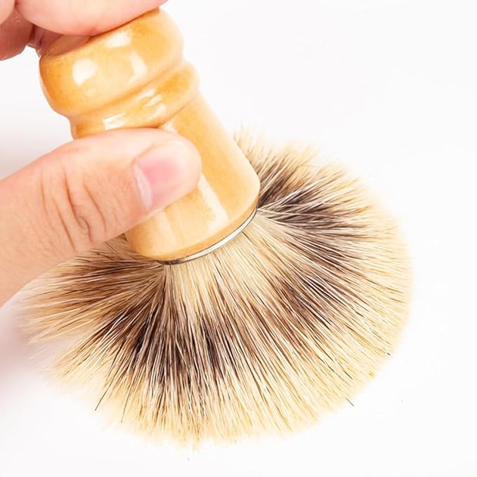 Beaupretty Men S Shaving Brush with Wooden Handle for Beard Grooming and Styling Durable Shave Accessory for Home Travel and Salon Use