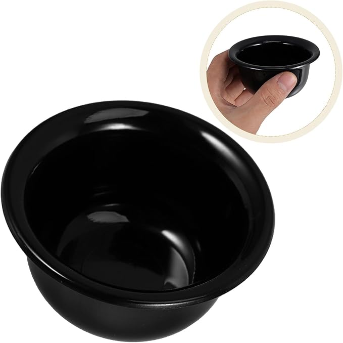 Veemoon Plastic Shaving Soap Bowl for Men Reusable Shave Soap Cup with Black Shaving Cream Dish Suitable for Home and Travel Use