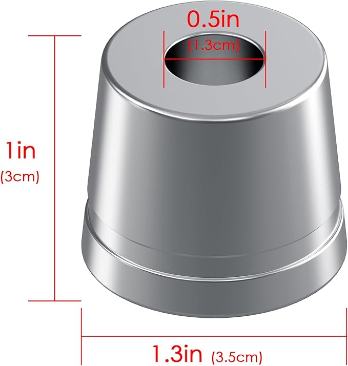 Linkidea 2 Pack Safety Razor Stand, Opening Dia 0.5" (13mm) Men's Shaving Razor Holder, Razor Holder for Bathroom Countertops Compatible with Shaving Revolution (Brushed Silver)