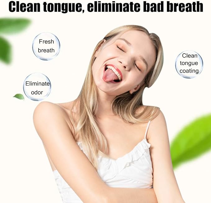Tongue Brush, Tongue Scraper, Tongue Cleaner Helps Fight Bad Breath, 4 Tongue Scrapers, 4 Pack (Blue&Green&Orange&Red)