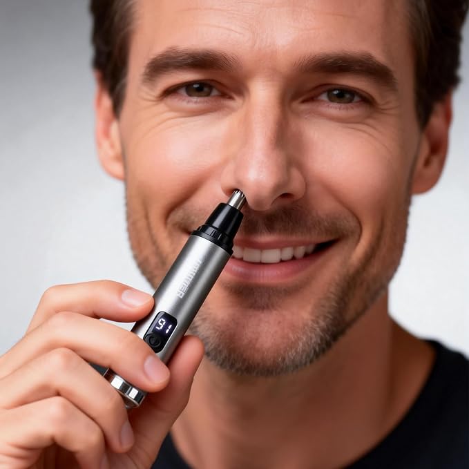 Ear and Nose Hair Trimmer Clipper, Portable Easy Clean for Men Women