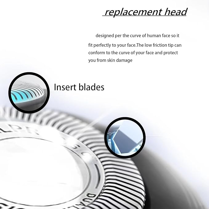 SH30/52 Replacement Heads Compatible With Philips Norelco Series 3000 Replacement Blades，Compatible With Norelco Shavers Series 3000 2000,1000,Rounded 5000X Etc