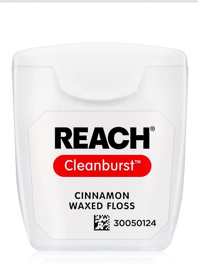 Reach Waxed Dental Floss, Cleanburst Cinnamon, 55 Yards (Pack of 4)