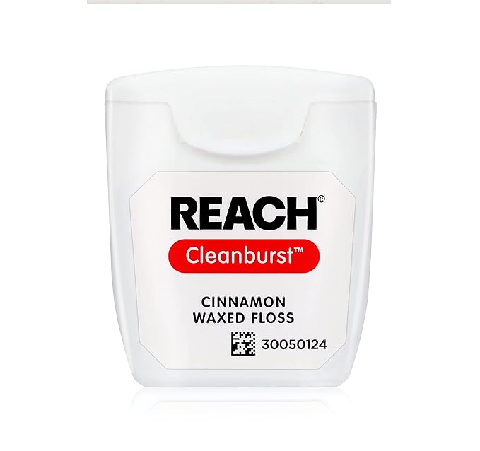 Reach Waxed Dental Floss, Cinnamon Flavored, 4 Pack | 55 Yards | Extra Wide | Shred Resistant | PFAS Free
