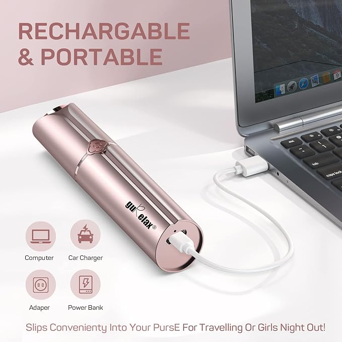 Facial Hair Removal for Women, Rechargeable Painless Facial Hair Remover for Face, Lip, Chin with a Velvet Bag