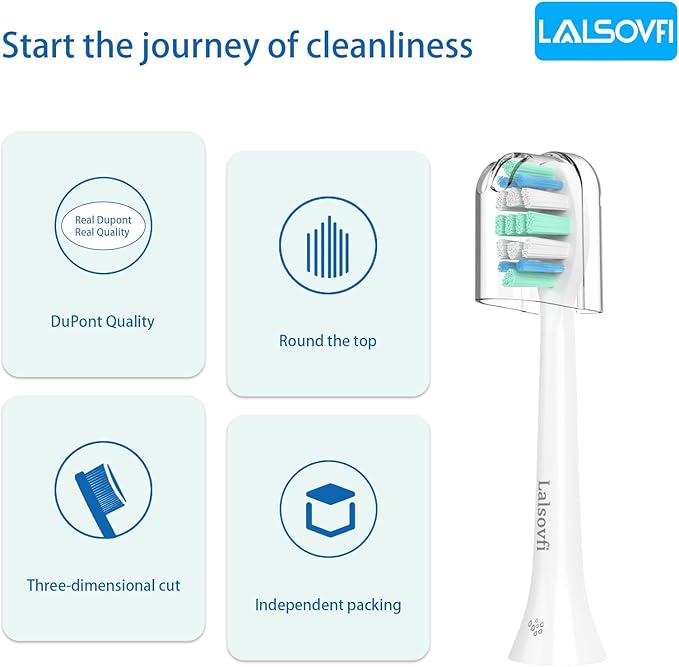 Replacement Toothbrush Heads for Philips Sonicare Replacement Heads, Electric Replacement Brush Head Compatible with Phillips Sonicare Electric Toothbrushes C2 4100, 6 PCS