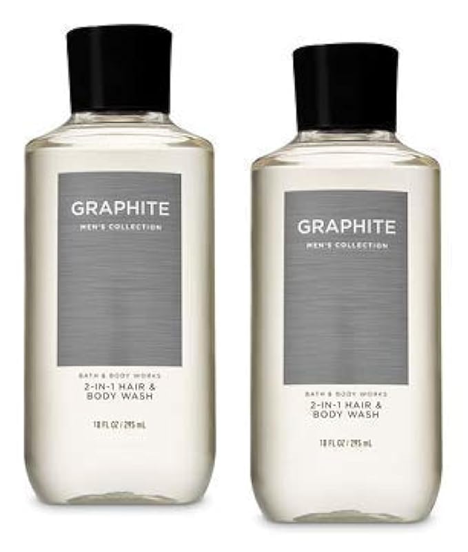 Bath and Body Works For Men 3-in-1 Hair, Face & Body Wash - Value Pack lot of 2 - Full Size (Graphite)