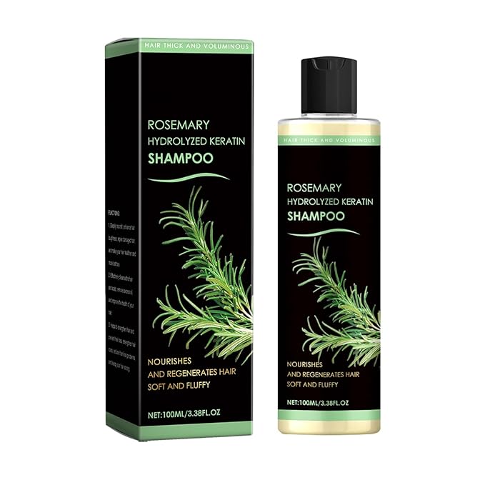 Rosemary Hair Growth Shampoo, Large Capacity Hydrolyzed Keratin Shampoo, Natural Thickening & Strengthening for Hair & Hair Growth (100 ML)