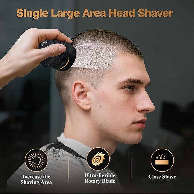IWEEL Head Shavers for Bald Men Magnetic Electric Razor Rechargeable Head and Face Shaver for Men Beard Trimmer IPX7 Waterproof Wet/Dry Bald and Skull Shavers Cordless Grooming Kit for Travel Home