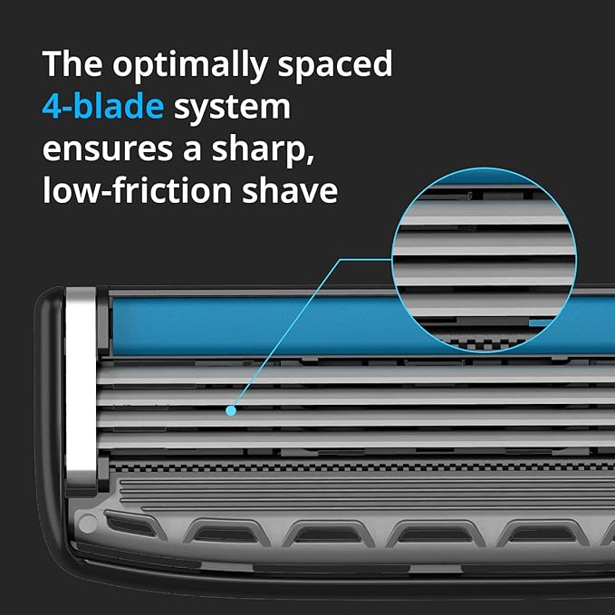 Dorco Pace 4 Pro - Four Blade Razor Shaving System - 2 Replacement Handles (Handles Only)