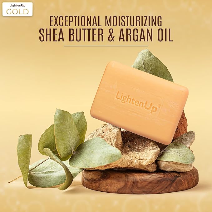OMIC Lighten-Up LightenUp Anti-Aging Cleansing Bar Soap 200g - Anti-oxidant Properties, with Shea Butter and Argan Oil