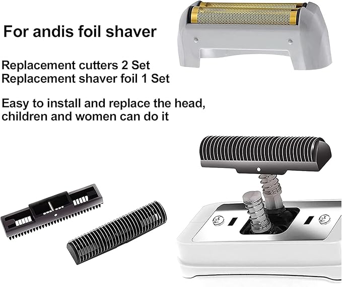 Shaver Replacement Foil Compatible with Andis 17155 17150 17160 Pro Shaver Replacement Foil and Cutters