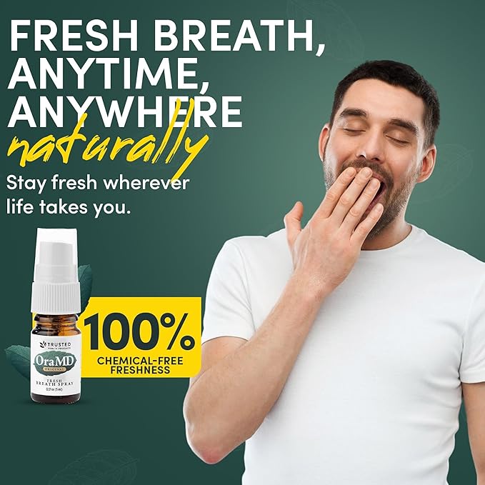 OraMD Fresh Breath Spray for Gum Health - 3-Pack, Bad Breath Treatment, Periodontal Disease Therapy, Fights Oral Pathogens, Reduces Gum Pockets & Plaque Build-Up