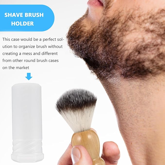 Mipcase Shaving Brush Travel Case Adjustable Height Shave Brush Holder Stand Portable Organizer for Men S Shaving Accessories 2.36X2.36X5.55 Inch