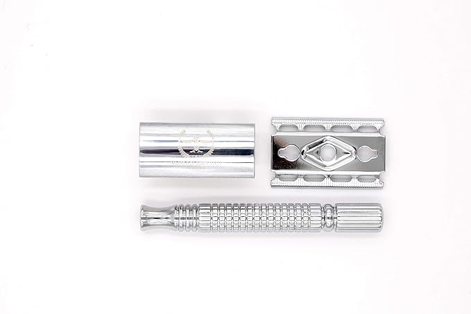 Double Edge Safety Razor ROMAN EMPIRE SHAVING Augustus with 20 Blades Sampler (Astra-Derby-Shark-Treet)