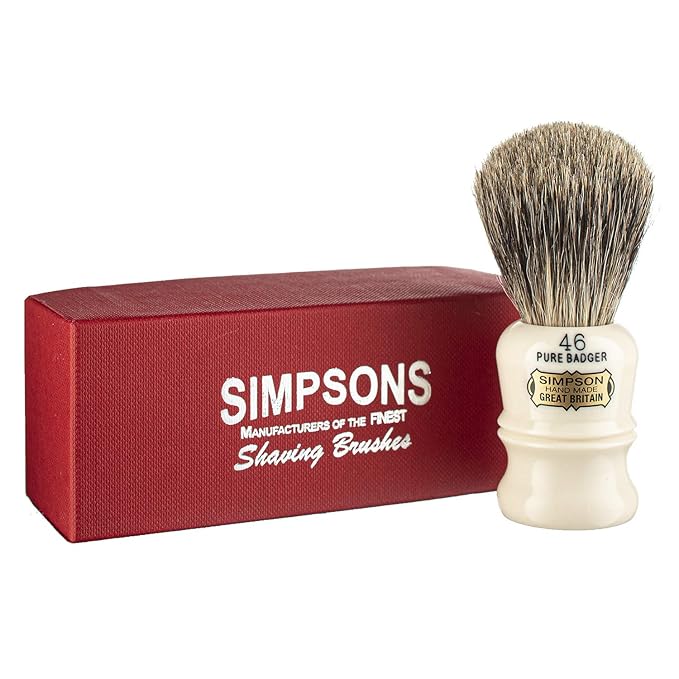Simpson Berkeley 46 Pure Badger Shaving Brush - Handmade British Shaving Brush for Men - Premium Quality by Simpson Shaving Brushes (Berkeley 46 Pure Badger)