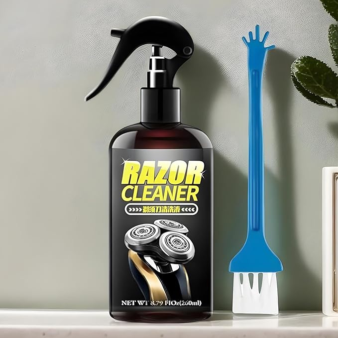 Razor Cleaner - 260ml Trimmer Cleaning Spray, Rust Prevention, Lubricating Oil, Odor Eliminators | Electric Razor Cleaner Spray for Home Barber Grooming Tools Hair Clippers Maintenance Hygiene Profess
