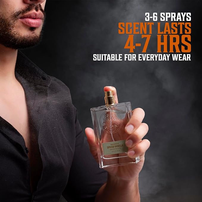 Viking Revolution Spiced Vanilla Cologne for Men - Aromatic Mens Cologne Spray Eau de Toilette - Alluring Perfume for Men with Notes of Peony, Agarwood, Leather and Iris - Gifts for Men 3.5 Fl Oz