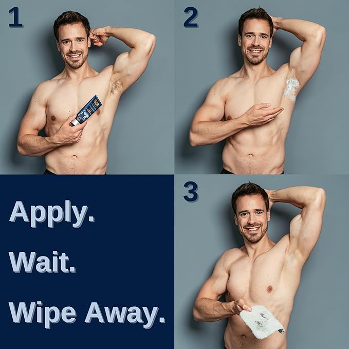 No Hair Crew | Intimate Bundle | Includes Hair Removal Depilatory Cream for Men and Dry & Fresh Body Powder for Sweat and Odor Control