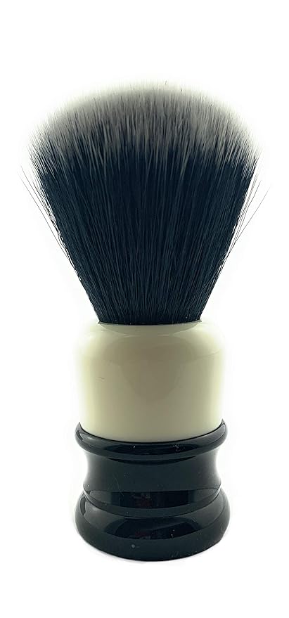 G.B.S Classic Synthetic Vegan Shaving Brush for Men, 21 mm Knot 100 mm (4in All), Tuxedo