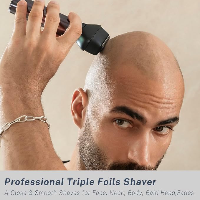 Hair Clippers and Beard Trimmer Set for Men, Precision Dial Adjustable 20 Lengths, 3-in-1 Professional Men's Electric Razors Shaving Kit with Nose Trimmer, IPX7 Waterproof Wet/Dry, USB-C Rechargeable