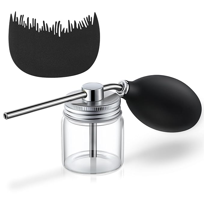 Hair Building Fiber Spray with Hairline Optimizer, Hair Fibers Spray for Hair-building, Portable Fiber Powder with Nozzle, Hairline Building Powder Accessory(Black)