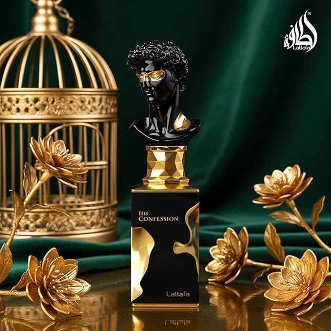 Lattafa His Confession for Men Eau de Parfum Spray, 3.4 Ounce / 100 Ml