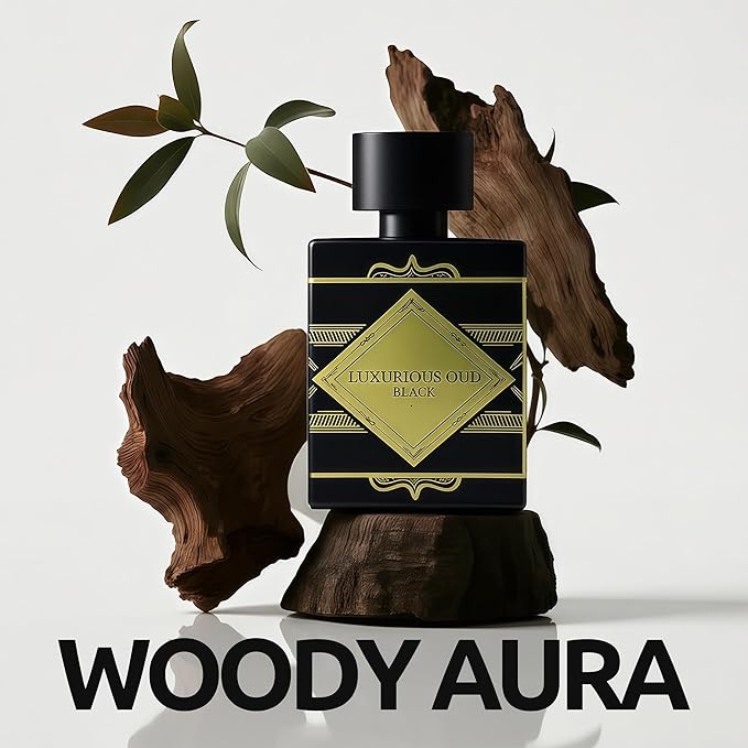 LUXURIOUS OUD BLACK Cologne For Men – Long-Lasting Woody Perfume Oil – Eau de Parfum – 100ml