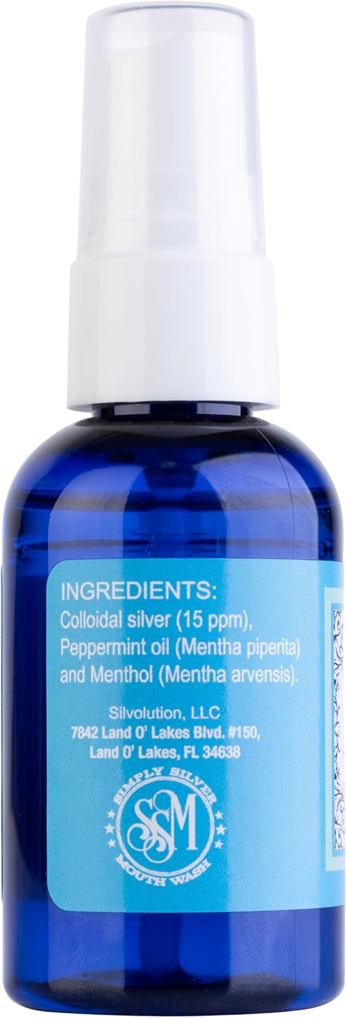 Simply Silver Mint Breath Spray - For Dry Mouth and Freshening, All Natural, Fluoride Free, 2 Fl Oz