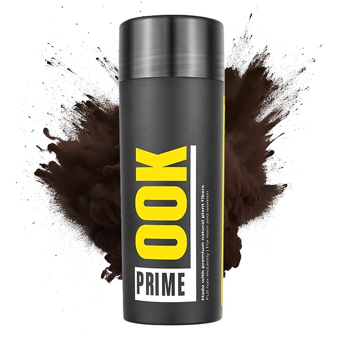 PrimeLook Hair Building Fibers, Luxurious Building Fibers for Thinning Hair, Superior Formula for Men & Women, Instant Volume, Matches Colors (27.5g, Medium Brown)