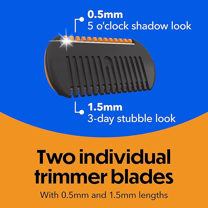 BIC Flex 5 Trim and Shave Body and Beard Trimmer for Men, 8 Razor Refills and 8 Trimmers, No Batteries Needed
