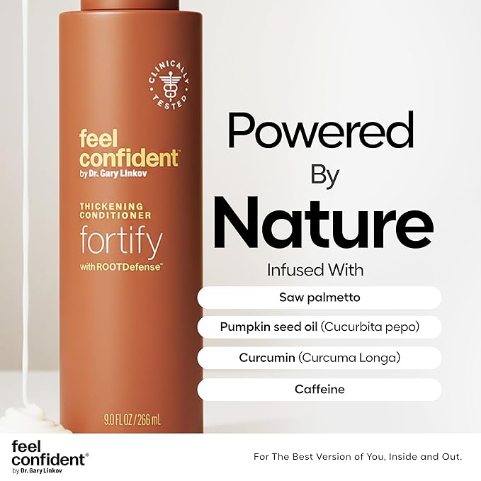 Haircare Thickening Conditioner For Men & Women with Fine or Thinning Hair – Hair Surgeon Formulated with Pumpkin Seed, Turmeric, Saw Palmetto & Caffeine for Growth and Density 9 fl oz